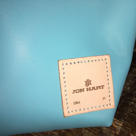 Jon Hart Design Grande Pouch Zipper Bag Ocean Blue Coated Canvas Travel *CTS* - Picture 6 of 7